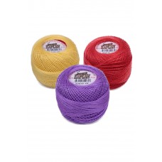 3 Adet Kaplan Etamin Ve Kanaviçe İpi 8 No Kod/Renk: 742 - 666 - 550 - Ryl