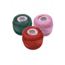 3 Adet Kaplan Etamin Ve Kanaviçe İpi 8 No Kod/Renk: 726 - PUDRA - 918 - Ryl 