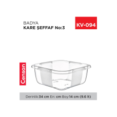 Kare Şeffaf Badya 1 Adet 3 No Royaleks-E166 