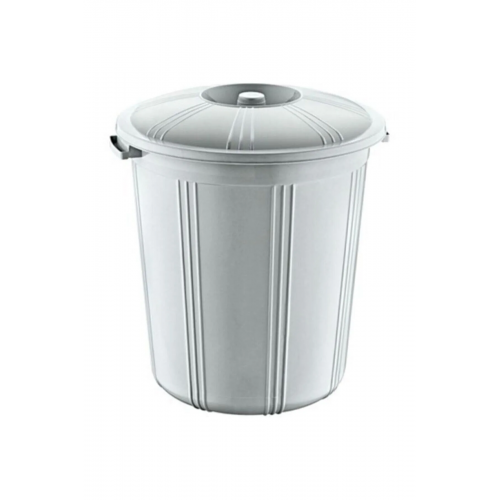 35 Lt Kapaklı Yuvarlak Plastik Büyük Boy Çöp Kovası Su Et Kovası Balkon Kovası Bahçe Kovası Kilitli Royaleks-55642