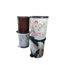 4 No 22lt Desenli Çöp Kovası Royaleks-MRD154 