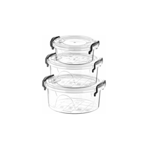 Bonny Box 3'lü Yuvarlak Saklama Kabı Royaleks-82112