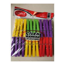 24 Plastik Çilek Mandal Royaleks-L003 