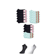 Siyah ve Beyaz Kadın Bilek Çorap 15 çift 