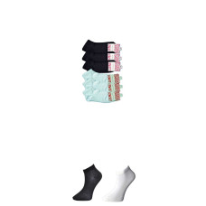 Siyah ve Beyaz Kadın Bilek Çorap 6 çift 