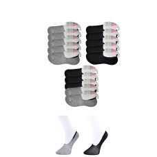 Siyah ve Gri Kadın Babet Çorap 15 çift 