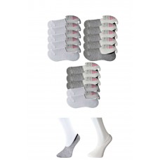 Gri ve Beyaz Kadın Babet Çorap 15 çift 