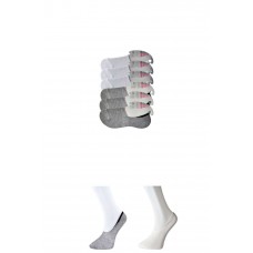 Gri ve Beyaz Kadın Babet Çorap 6 çift 