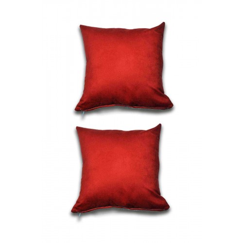 2 adet Süet Kırlent Minder Kılıfı 40X40cm Bordo