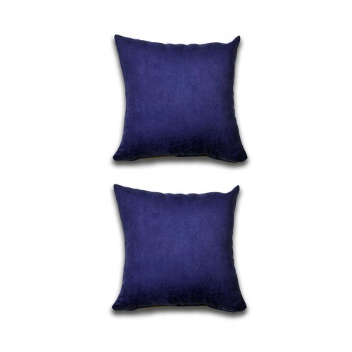 2 adet Süet Kırlent Minder Kılıfı 40X40cm Saks Mavisi
