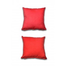 2 adet Süet Kırlent Minder Kılıfı 40X40cm Açık Kırmızı Kırmızı 