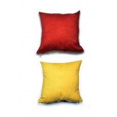 2 adet Süet Kırlent Minder Kılıfı 40X40cm Bordo Hardal Sarısı 