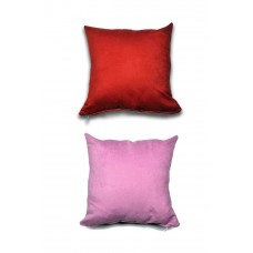 2 adet Süet Kırlent Minder Kılıfı 40X40cm Bordo Lila 