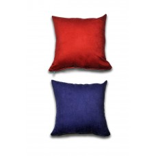 2 adet Süet Kırlent Minder Kılıfı 40X40cm Bordo Saks Mavisi 