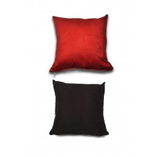 2 adet Süet Kırlent Minder Kılıfı 40X40cm Bordo Siyah 