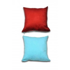 2 adet Süet Kırlent Minder Kılıfı 40X40cm Bordo Turquaz 