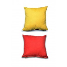 2 adet Süet Kırlent Minder Kılıfı 40X40cm Hardal Sarısı Kırmızı 