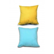 2 adet Süet Kırlent Minder Kılıfı 40X40cm Hardal Sarısı Turquaz 