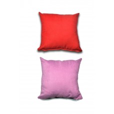 2 adet Süet Kırlent Minder Kılıfı 40X40cm Kırmızı Lila 