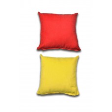 2 adet Süet Kırlent Minder Kılıfı 40X40cm Kırmızı Sarı 