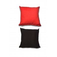 2 adet Süet Kırlent Minder Kılıfı 40X40cm Kırmızı Siyah 