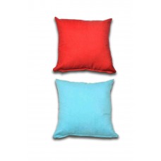 2 adet Süet Kırlent Minder Kılıfı 40X40cm Kırmızı Turquaz 