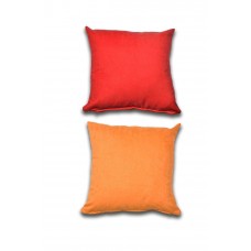 2 adet Süet Kırlent Minder Kılıfı 40X40cm Kırmızı Turuncu 