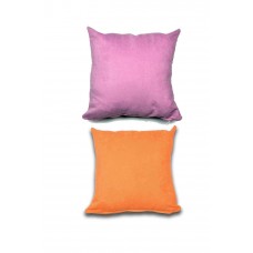 2 adet Süet Kırlent Minder Kılıfı 40X40cm Lila Portakal 