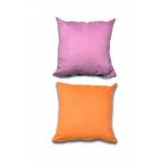 2 adet Süet Kırlent Minder Kılıfı 40X40cm Lila Turuncu 