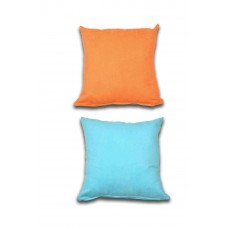 2 adet Süet Kırlent Minder Kılıfı 40X40cm Portakal Turquaz 