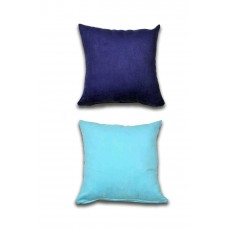 2 adet Süet Kırlent Minder Kılıfı 40X40cm Saks Mavisi Turquaz 