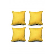 4 adet Süet Kırlent Minder Kılıfı 40X40cm Hardal Sarısı 