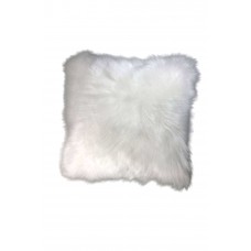 Uzun Tüylü Peluş Lüks Salon Kırlent Minder Kılıf 52x52 Beyaz 