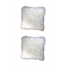 2 Adet Uzun Tüylü Peluş Lüks Salon Kırlent Minder Kılıf 52x52 S2 