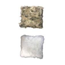 2 Adet Uzun Tüylü Peluş Lüks Salon Kırlent Minder Kılıf 52x52 S5 