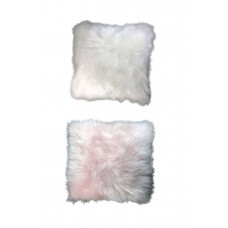 2 Adet Uzun Tüylü Peluş Lüks Salon Kırlent Minder Kılıf 52x52 S8 