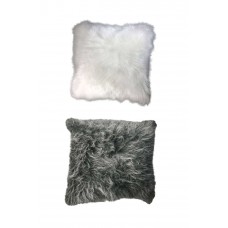 2 Adet Uzun Tüylü Peluş Lüks Salon Kırlent Minder Kılıf 52x52 S9