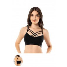 Kota 4 Adet Siyah Çapraz İpli Büstiyer 6343 