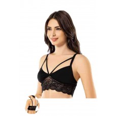 Kota 6 Adet Siyah Dantelli Büstiyer 