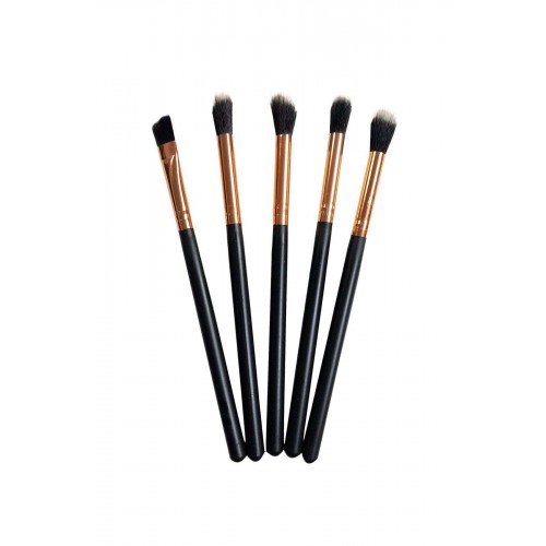 Profesyonel 5'li Makyaj Fırça Seti Siyah