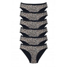 6 Adet Leopar Desenli Likralı Yumuşak Dokulu Kadın Slip Külot 