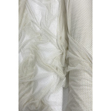 Yağmur Damlası Simli Abiye Elbise Şallık Tül Kumaş Ekru 12 