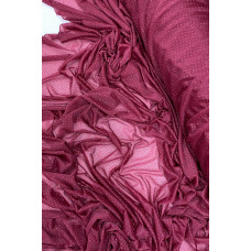 Yağmur Damlası Simli Abiye Elbise Şallık Tül Kumaş Bordo 23 