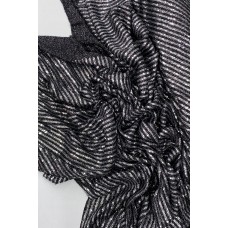 Sakallı Çizgili Pullu Kumaş  Pullu Payet Kumaş Abiye Nişan Düğün Siyah 