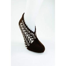 El Örgüsü Kışlık Şık Kadın Yün Patik D8 