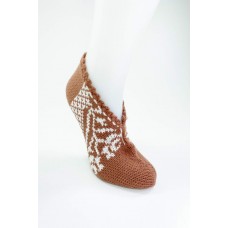 El Örgüsü Kışlık Şık Kadın Yün Patik D9 