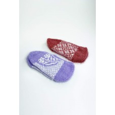 2 Çift El Örgüsü Kışlık Şık Kadın Yün Patik Set 3 