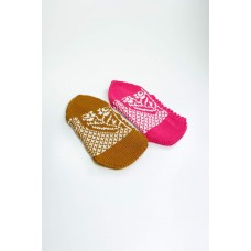 2 Çift El Örgüsü Kışlık Şık Kadın Yün Patik Set 7 