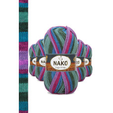 5 Adet Vega Stripe Premium Akrilik El Örgü İpi Yünü No: 82408 