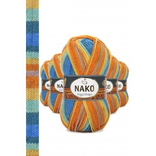 5 Adet Vega Stripe Premium Akrilik El Örgü İpi Yünü No: 82421 